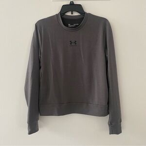 Under Armour Gray Logo Crew Neck Sweatshirt with Pockets